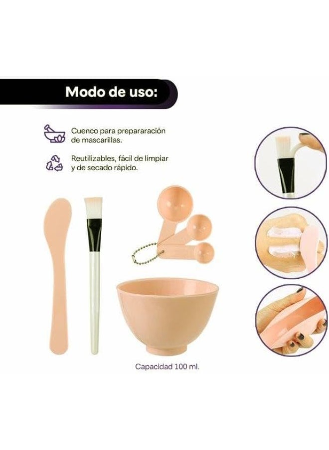 MOMENT 4 In 1 Diy Facial Mask Mixing Bowl Brush Spoon Stick Brush Face Care Set Women Facial Beauty Professional Kits Tools  - Image 2