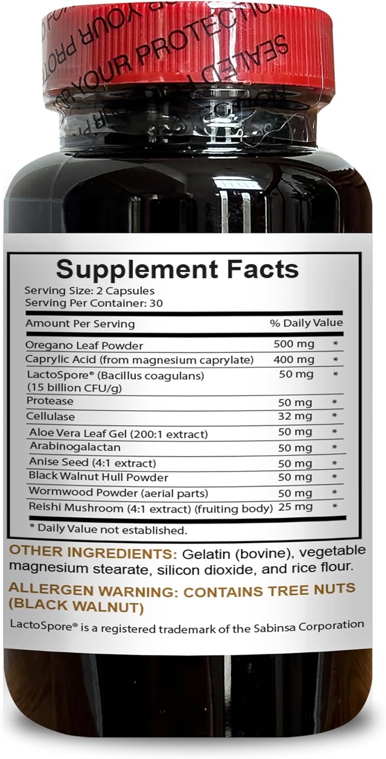 Candida PRO  Black Walnut Wormwood probiotics Digestive Health Supports Detoxification for Natural Candida Cleanse  1 Bottle - Image 4