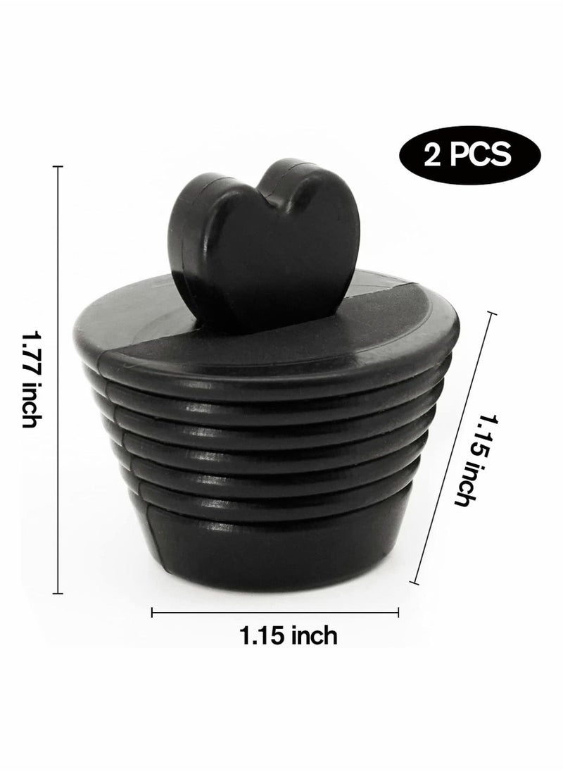 Universal Bathtub Stopper,  2 Pack Universal Drain Stoppers Bathtub Stopper for Bathtub and Bathroom Sink Drains, Kitchen Silicone Sink Stopper for Kitchen Bathtub Sink Drains (Black) - pzsku/ZE450D89C603D3F0DEE0DZ/45/_/1730738977/d89f13ae-e869-4c6f-af06-1d9385dfccdd