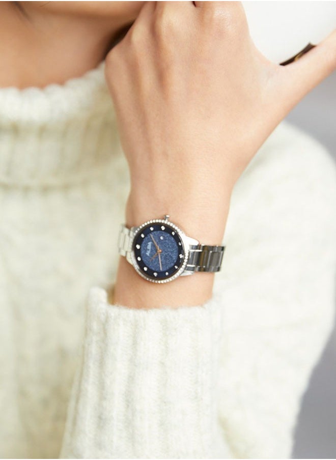 Alba - SEIKO ALBA series elegant classic new exquisite waterproof simple temperament watch quartz movement stainless steel strap Japanese and Korean watch women's watch blue dial AH7W29X1 - Image 1