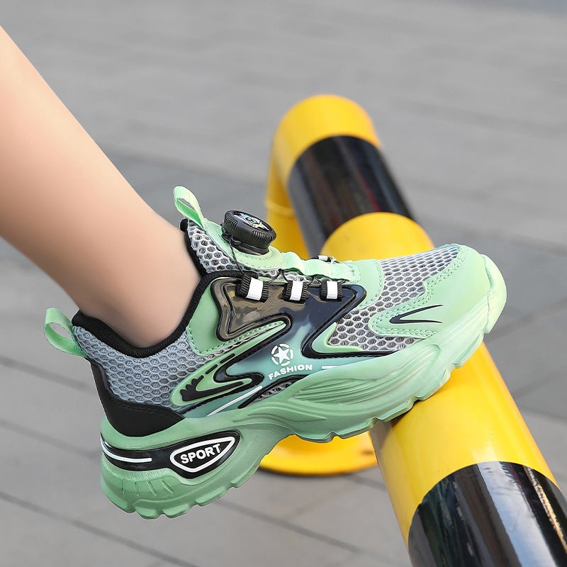 Mesh Sneakers Lightweight Flexible Sole Walking Shoes For Kids Indoor And Outdoor Activities - Image 1