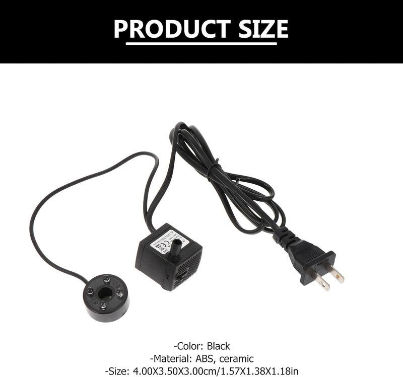 VICASKY Submersible Water Pump 2w Quiet Mini Fish Tank Circulation Pump with Colorful LED Lights Ac110v for Aquarium Fountain Supplies - Image 2