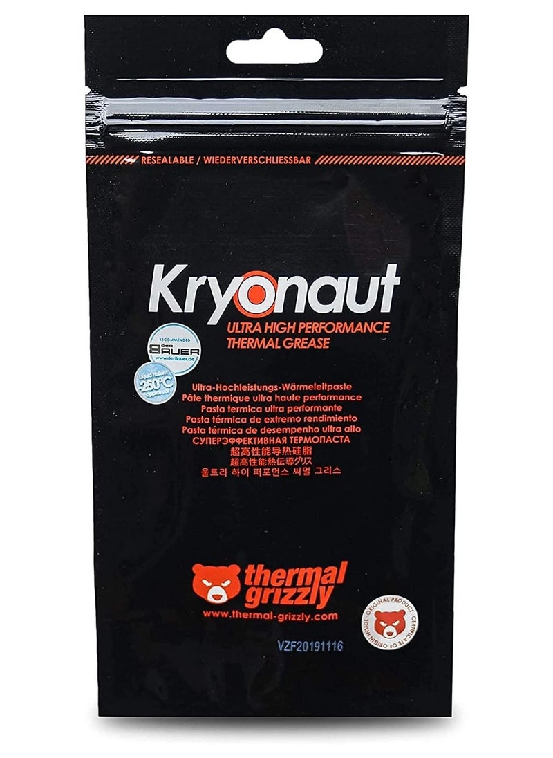 Thermal Grizzly - Kryonaut The High Performance Thermal Paste for Cooling All Processors, Graphics Cards and Heat Sinks in Computers and Consoles (1 Gram) - Image 1
