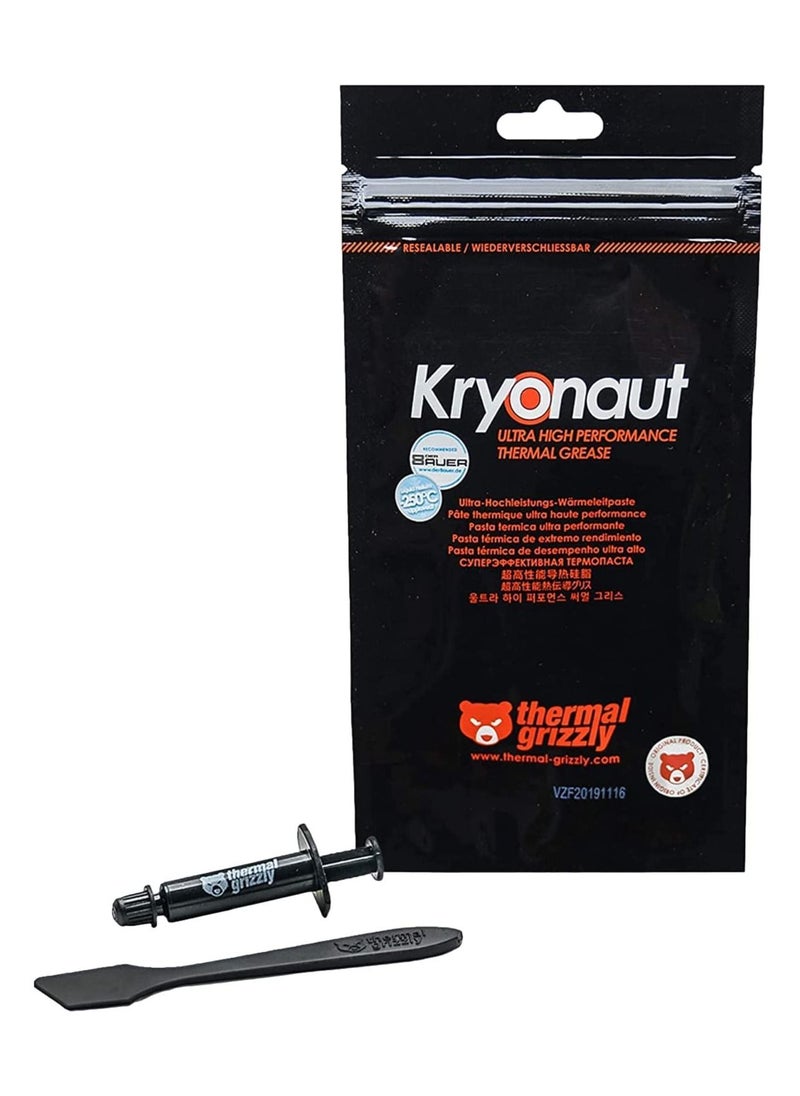 Thermal Grizzly - Kryonaut The High Performance Thermal Paste for Cooling All Processors, Graphics Cards and Heat Sinks in Computers and Consoles (1 Gram) - Image 1