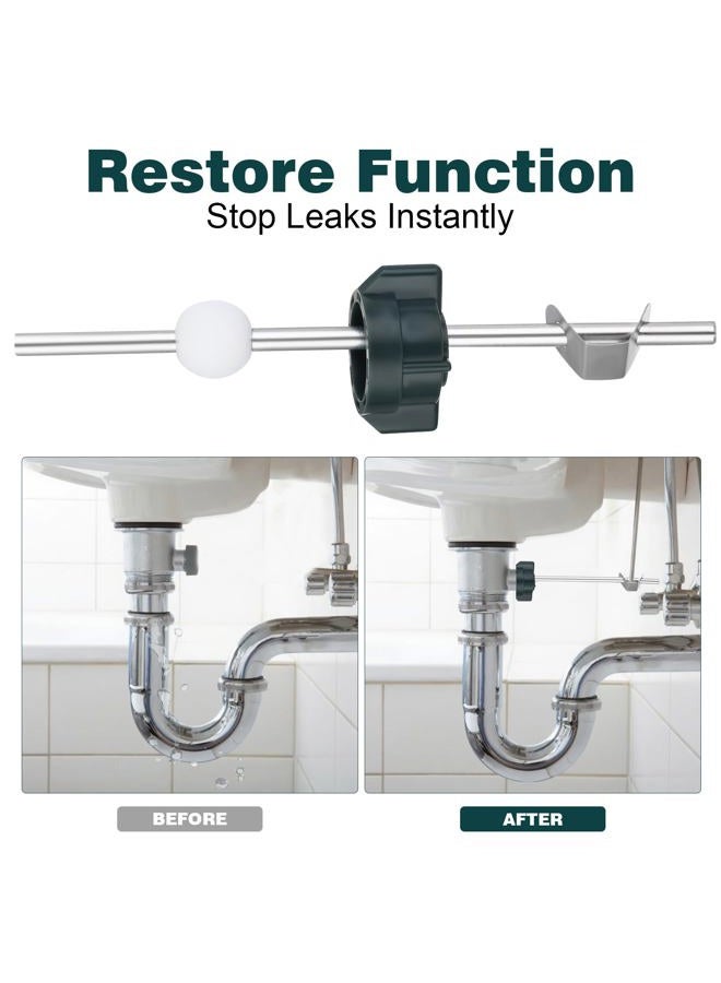 FOJOO Bathroom Sink Stopper Replacement Kit - Lavatory Pop Up Center Piece Assembly with Pivot Rod, Compatible with Price Pfister, PS2673 PS469 PSB327, Chrome Metal Drain Repair Parts - Image 5