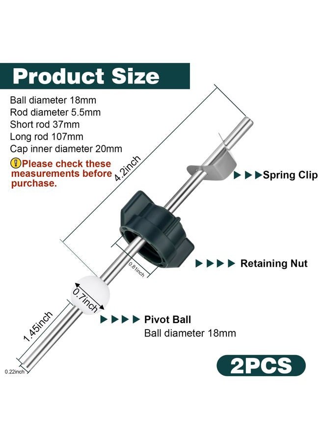 FOJOO Bathroom Sink Stopper Replacement Kit - Lavatory Pop Up Center Piece Assembly with Pivot Rod, Compatible with Price Pfister, PS2673 PS469 PSB327, Chrome Metal Drain Repair Parts - Image 2