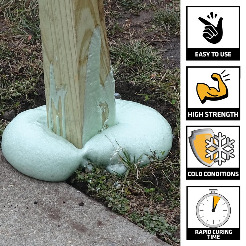Sika Postfix Fence Post Mix, Mix-in-The-Bag Expanding Foam for Supporting Non-Structural Posts, Fence, Mailbox, and Sign Posts - Image 2