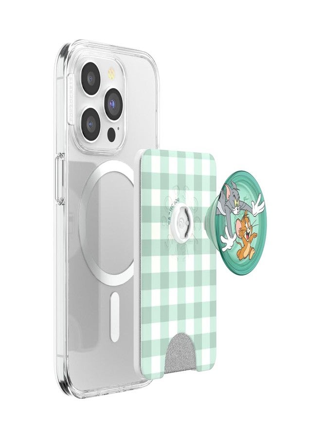 PopSockets Phone Wallet with Expanding Grip and Adapter Ring for MagSafe, Phone Card Holder, Wireless Charging Compatible, Wallet Compatible with MagSafe - Tom & Jerry Chase - Image 5