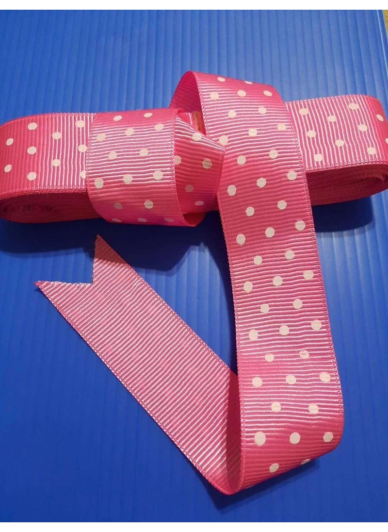 İmren Pink Polka Dot Satin Ribbon 3 cm 10 Meters  - Image 3