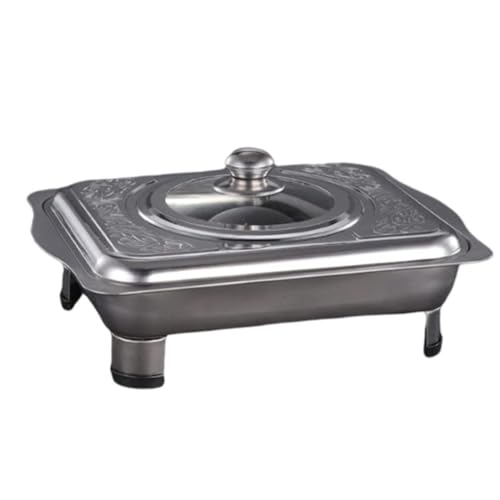 Jolfay Stainless Steel Buffet Dish Rectangular Chafing Food Tray Chafer Pan with Lid Steam Table Pan for Wedding Parties Banquet Catering Events Chafing Dish for Parties Buffet - Image 2