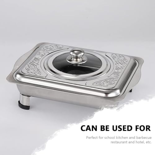 Jolfay Stainless Steel Buffet Dish Rectangular Chafing Food Tray Chafer Pan with Lid Steam Table Pan for Wedding Parties Banquet Catering Events Chafing Dish for Parties Buffet - Image 3