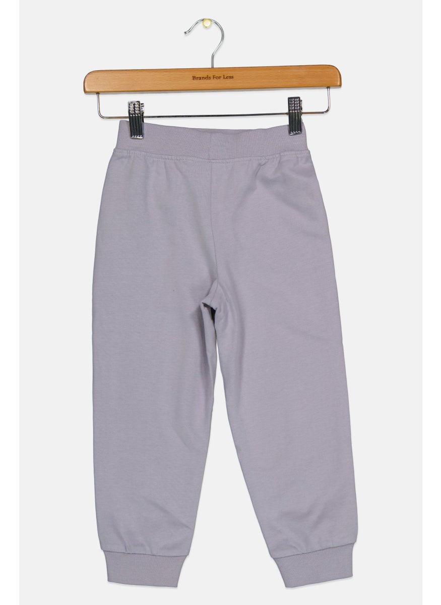 Cool Club - Toddlers Girl Embroidered Logo Jogger Pants, Lilac - Image 1