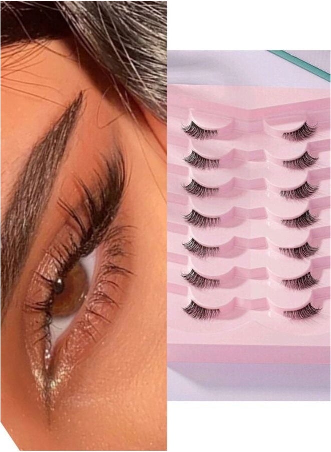 GlamKit 7_Pairs Corner Half Eyelashes - Image 1