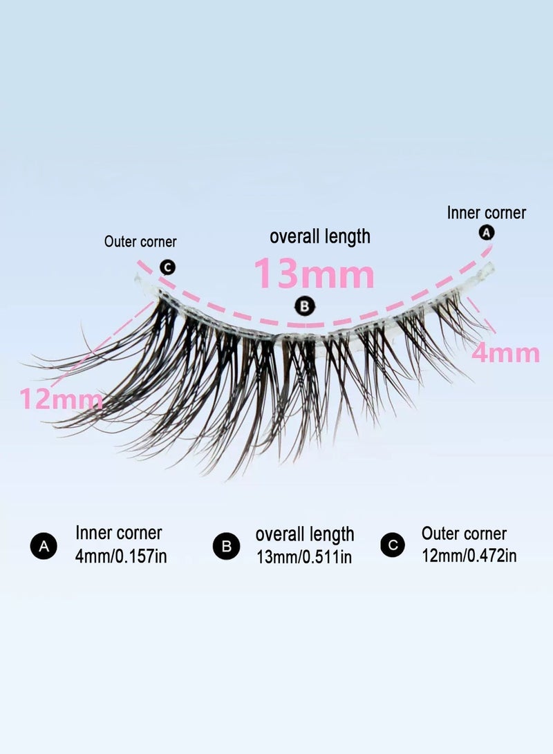 جلامكيت 7 أزواج من الرموش الطرفيه رموش مسحوبة لطرف العين بخط جفن شفاف مريح للاستخدام عدة مرات - Image 2