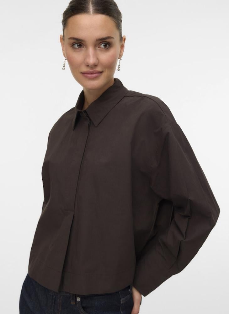 VERO MODA JULIET Long Sleeve Button Down SHORT SHIRT - Image 1