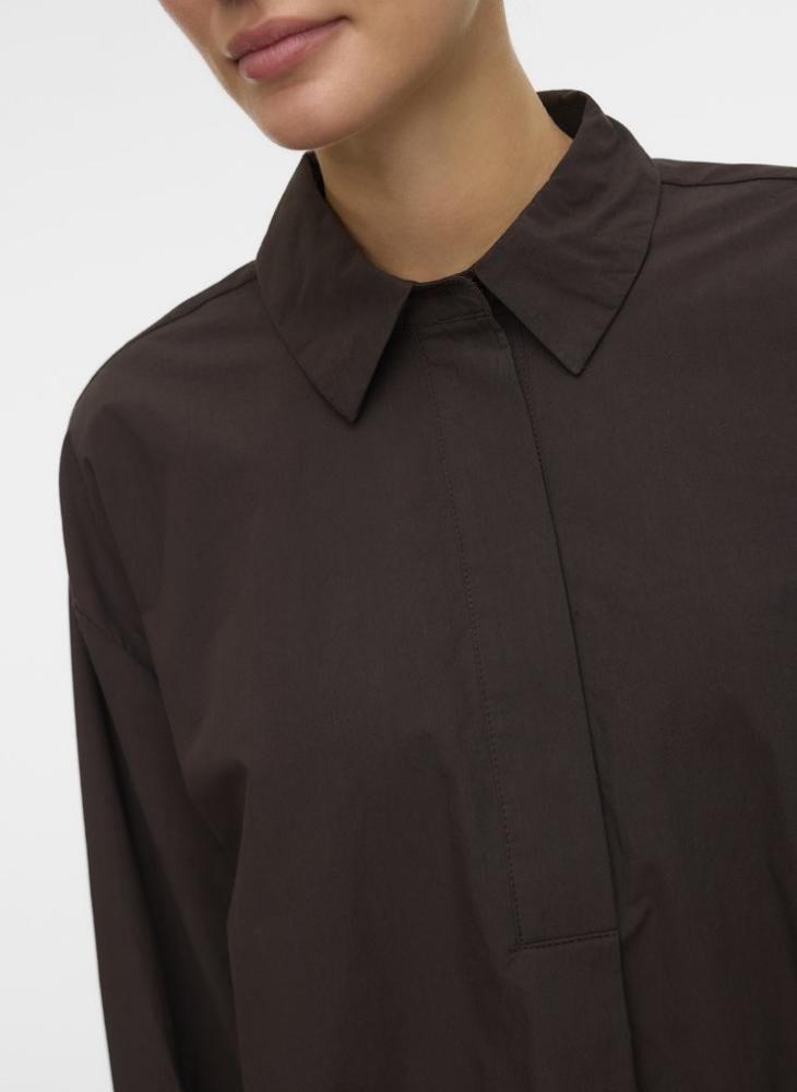 VERO MODA JULIET Long Sleeve Button Down SHORT SHIRT - Image 3