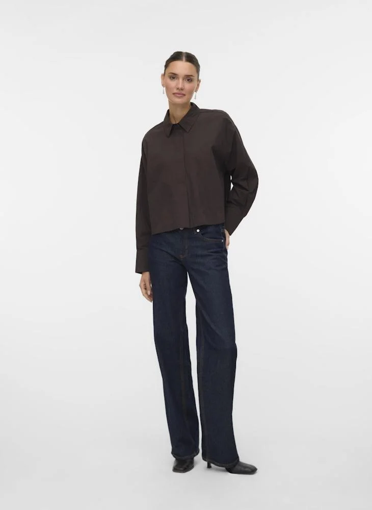 VERO MODA  JULIET Long Sleeve Button Down SHORT SHIRT for Women | Best Price UAE