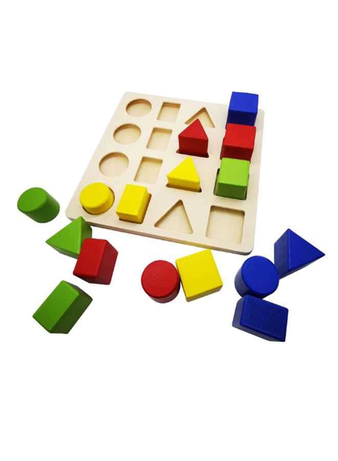 Shape Sorting Preschool Pegged Puzzle 19 x 19cm - Image 2
