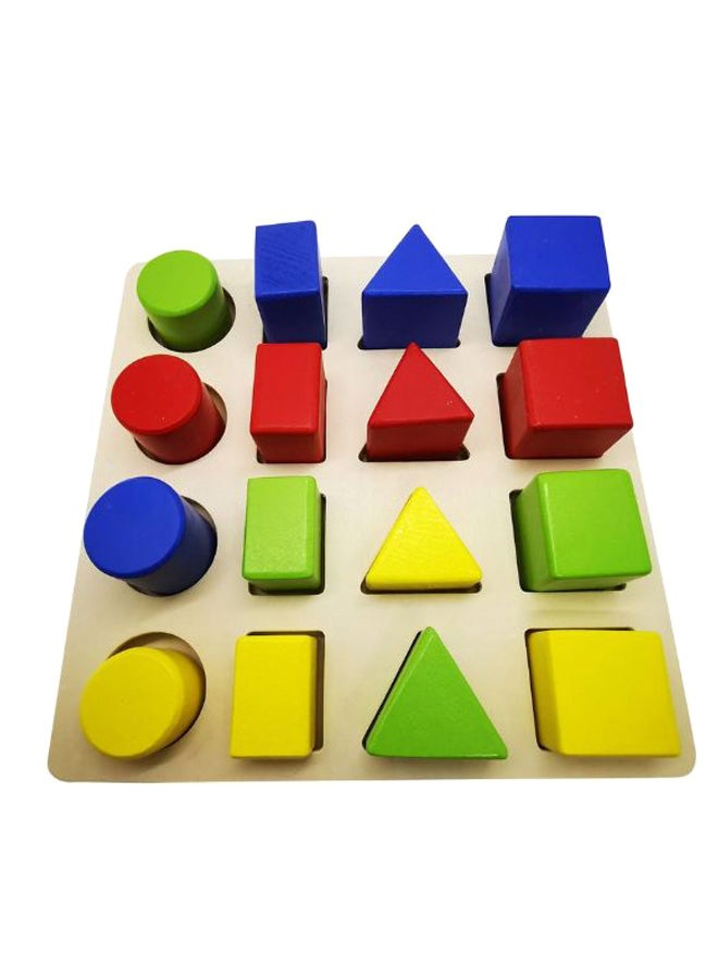 Shape Sorting Preschool Pegged Puzzle 19 x 19cm - Image 1