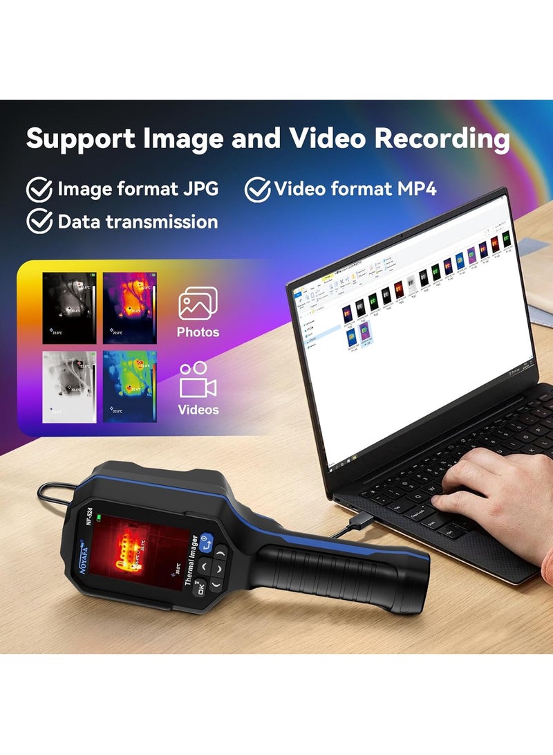 NOYAFA NF-524 Thermal Imaging Camera,120x90 IR Resolution Thermal Imager,Thermal Imager with Laser Pointer,2.8" LCD Screen,Handheld Infrared Camera,-4°F~752°F Range,25 Hz Refresh Rate Thermal Camera - Image 4