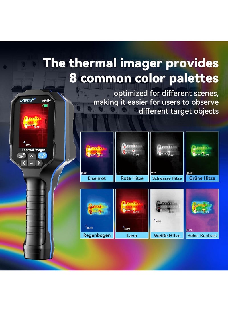 NOYAFA NF-524 Thermal Imaging Camera,120x90 IR Resolution Thermal Imager,Thermal Imager with Laser Pointer,2.8" LCD Screen,Handheld Infrared Camera,-4°F~752°F Range,25 Hz Refresh Rate Thermal Camera - Image 5