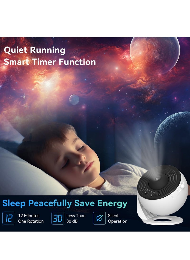 Joshberg - 12 in 1 Star Night Light Planetarium Projector 360 Degree Rotating Galaxy Projector with 12 Solar System Discs - Image 1