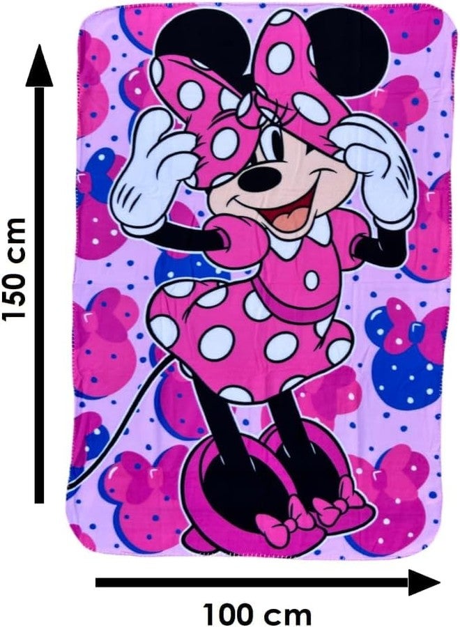 MINNIE MinnieMouse Cozy Fleece Throw Blanket 40 x 60 (Red) - Image 2