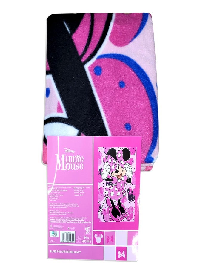 MINNIE MinnieMouse Cozy Fleece Throw Blanket 40 x 60 (Red) - Image 4