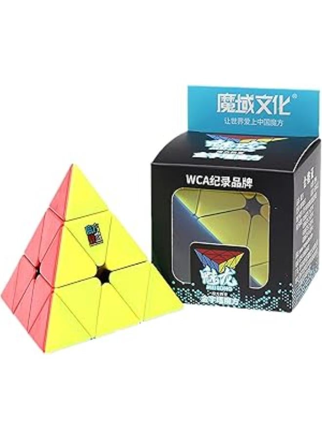 LiangCuber Moyu MoFang JiaoShi Meilong Pyramid Stickerless Magic Cube Cubing Classroom Meilong 3x3 Pyramid Speed ​​Cube Puzzle