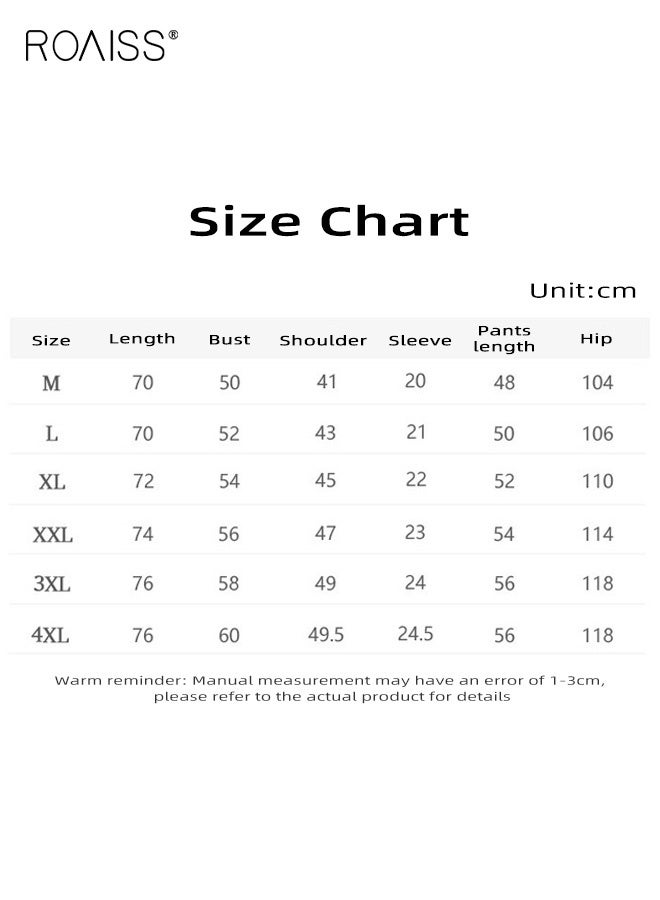 رويس طقم بيجامات رجالي كاجوال، شورت، خصر مطاطي، بيجامة قصيرة للرجال، ملابس نوم قطنية، تي شيرت، رقبة دائرية، طقم بيجامات كلاسيكي، ملابس نوم للرجال مع جيب - Image 3