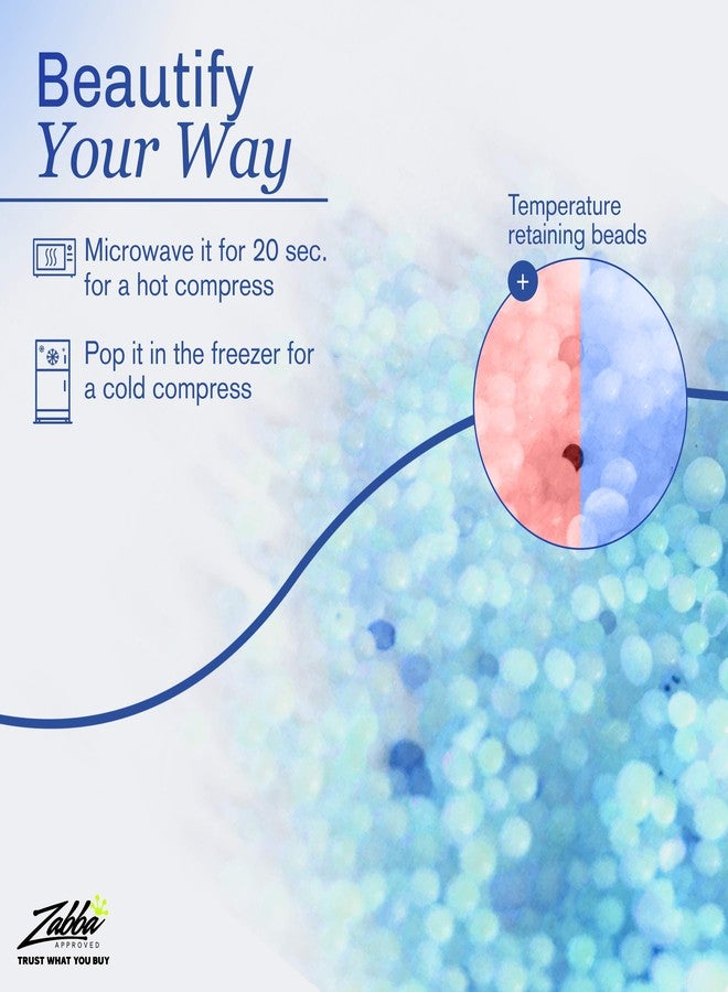 PerfeCore Facial Mask Get Rid of Puffy Eyes Migraine Relief, Sleeping, Travel Therapeutic Hot Cold Compress Pack Gel Beads, Spa Therapy Wrap for Sinus Face Puffiness Headaches Gel Mask - Image 5