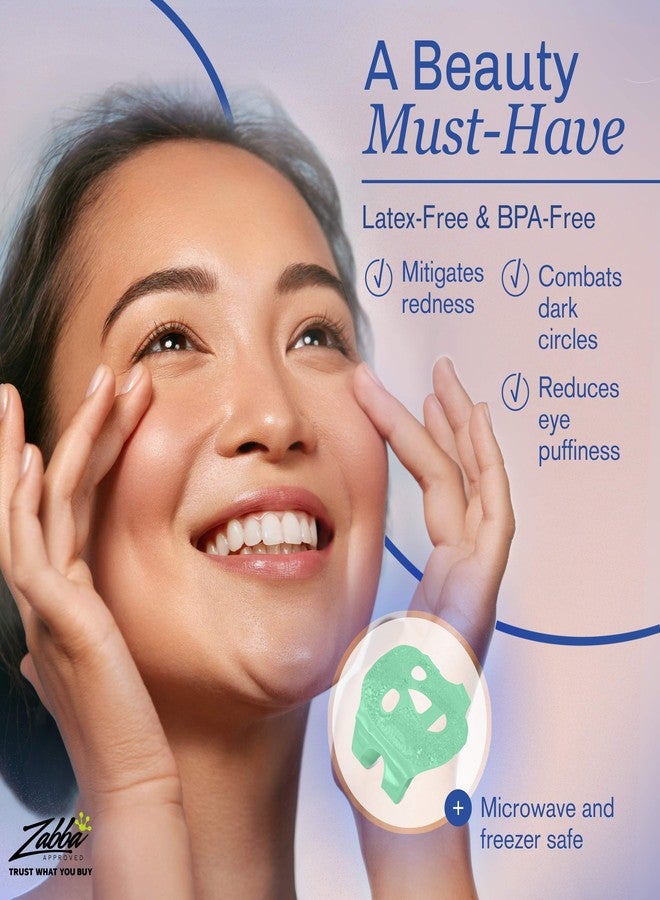 PerfeCore Facial Mask Get Rid of Puffy Eyes Migraine Relief, Sleeping, Travel Therapeutic Hot Cold Compress Pack Gel Beads, Spa Therapy Wrap for Sinus Face Puffiness Headaches Gel Mask - Image 3