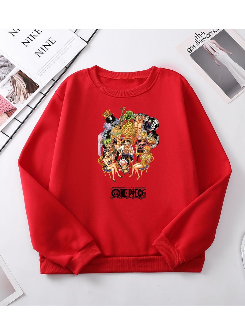KUYING New One Piece Casual Loose Round Neck Hoodie  - Image 1