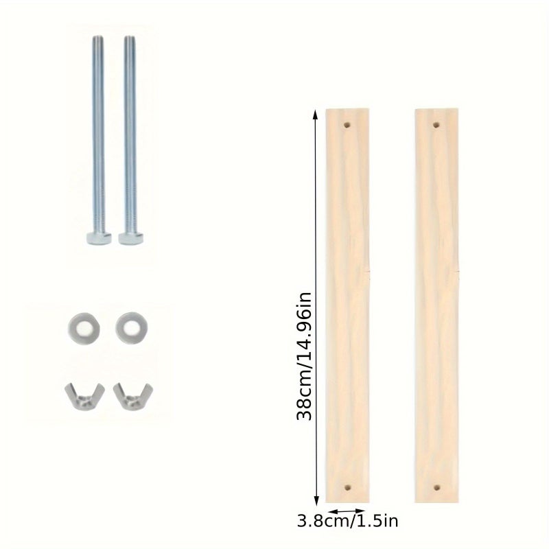 Wooden Book Binding Press With Screws Rectangular Craft Binding Press Durable DIY Stapler For Paper Making And Home Office - Image 2