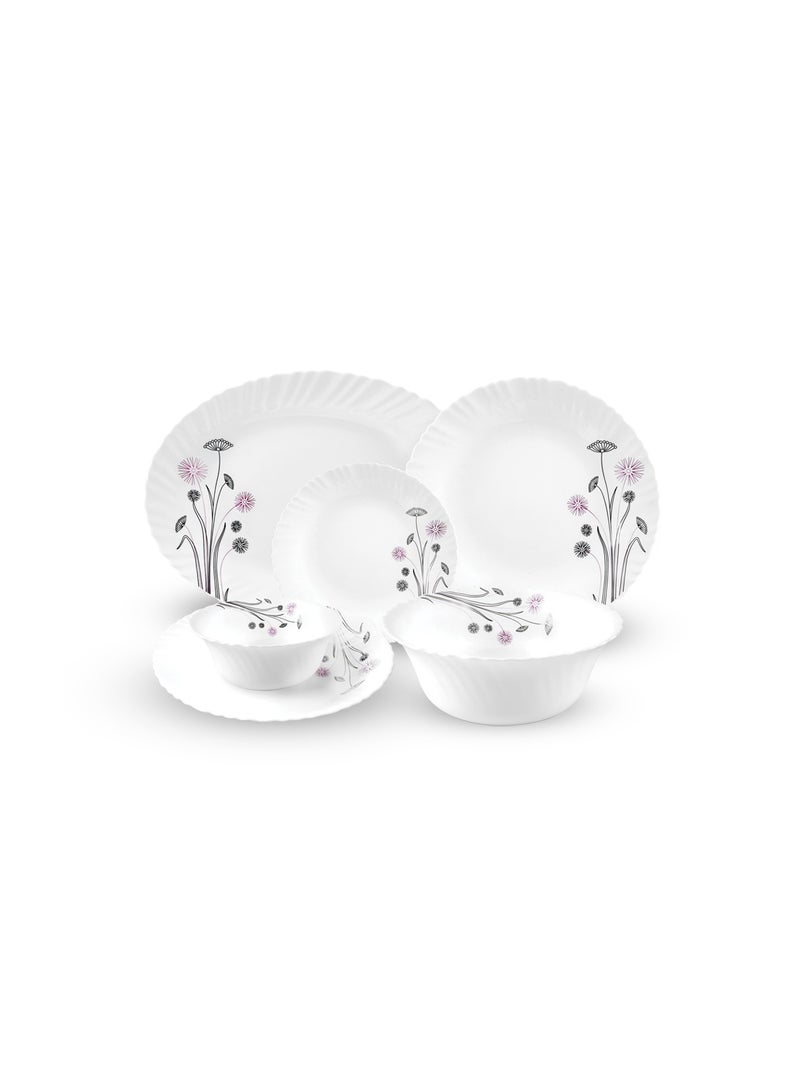 Royalford Opalware Dining Collection RF12685 Exquisite Floral Design 18-Piece Dinner Set - Image 1