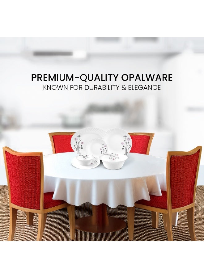 Royalford 18 Pieces Opalware Dinner Set- RF12685|  Includes Oval Plate, Flat and Soup Plates and Bowls  Dishwasher-Safe, Freezer and Microwave Safe| Chip-Resistant and Food-Grade| - Image 5