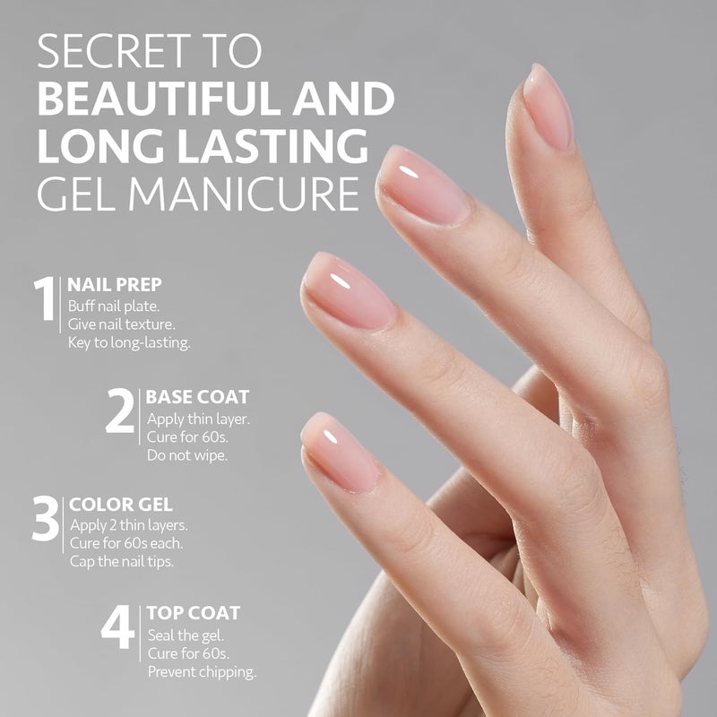 GAOY 2 Pcs 16ml No Wipe Gel Top Coat, Glassy Clear Gel Top Coat, High Gloss Finish for UV Light Cure Nail Polish - Image 5