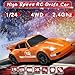 YUAN PLAN RC Drift Car 124 24GHz Remote Control Car 4WD High Speed Drifting RC Cars with Light Rechargeable Battery and Drift Tires Racing Cars Toys for Kids Adults Girl Boys Orange - Image 2