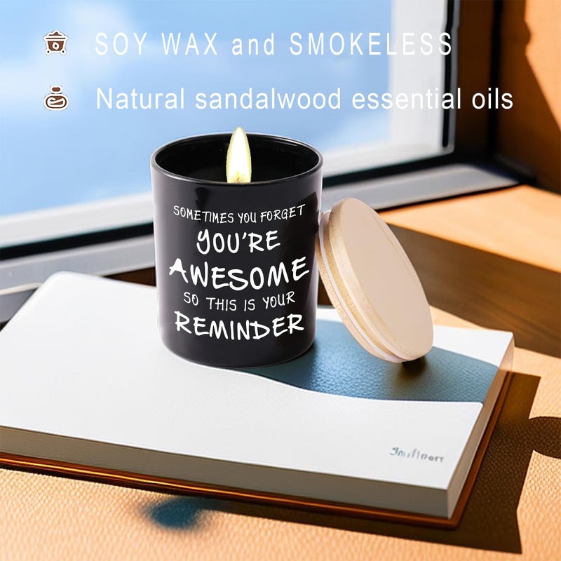 BFJLIFE Candles Gifts For Men Unique Valentines Day Christmas Anniversary Birthday Gifts For Him Brother Boyfriend Husband Stocking Stuffers For Men Novelty Sandalwood Scented Soy Candle - Image 2
