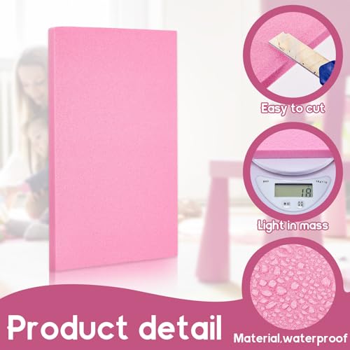 Frienda 12 Pcs Foam Board Bulk 12" x 7.5" x 1/2" Xps Foam Sheet Panel for DIY Crafts Sculpture Modeling Floral Arrangements School Home Office Art(Pink) - Image 3