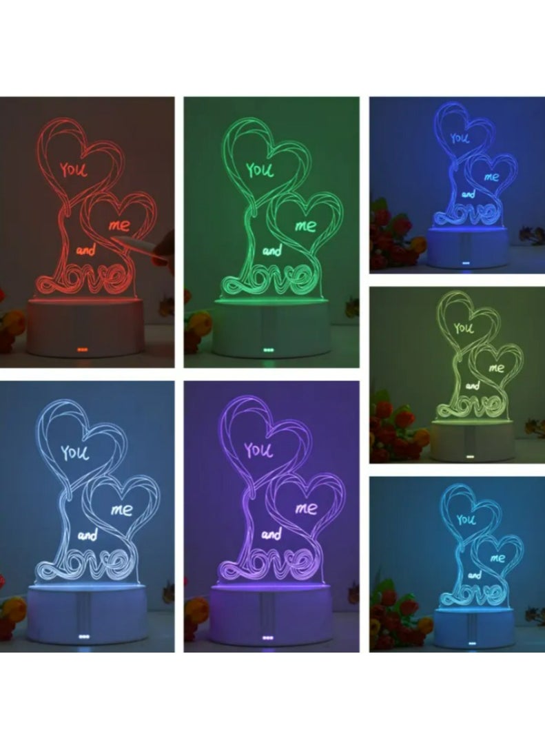 Generic LED 3D Lamp: The Perfect Gift for Every Occasion. Show Your Love for Mom, Wife, Husband, Thanksgiving, Eid, and Back to School. Easily write and erase.  - Image 3
