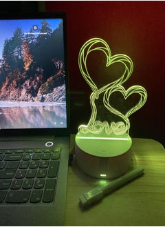ماركة غير محددة مصباح LED ثلاثي الأبعاد: الهدية المثالية لكل مناسبة. أظهر حبك للأم والزوجة والزوج وعيد الشكر والعيد والعودة إلى المدرسة. الكتابة والمسح بسهولة.  - Image 4