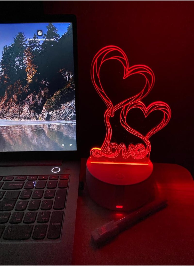 Generic LED 3D Lamp: The Perfect Gift for Every Occasion. Show Your Love for Mom, Wife, Husband, Thanksgiving, Eid, and Back to School. Easily write and erase.  - Image 5