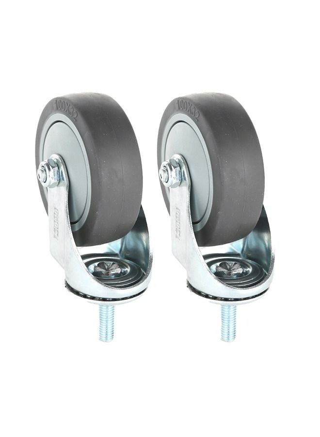 بي إم بي تولز طقم حبتان من عجلات متحركة مع مسمار مكون من قطعتين - 4 إنش - Image 1