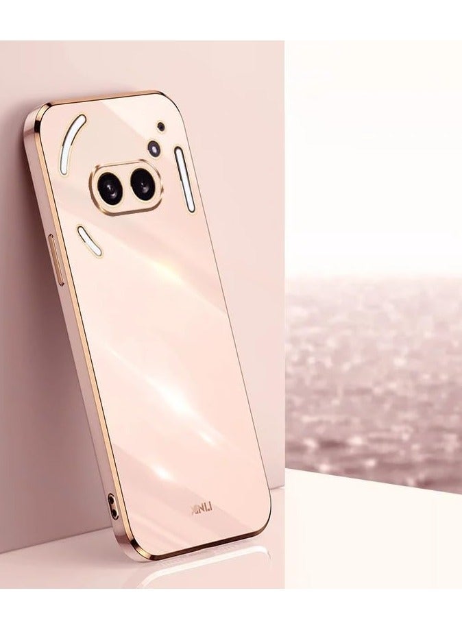 غطاء متوافق مع هاتف Nothing Phone (2a) Plus 5G، غلاف هاتف مرن من TPU مع إطار مغطى بطبقة معدنية، يوفر حماية فائقة النحافة مع حاجز مضاد للصدمات.