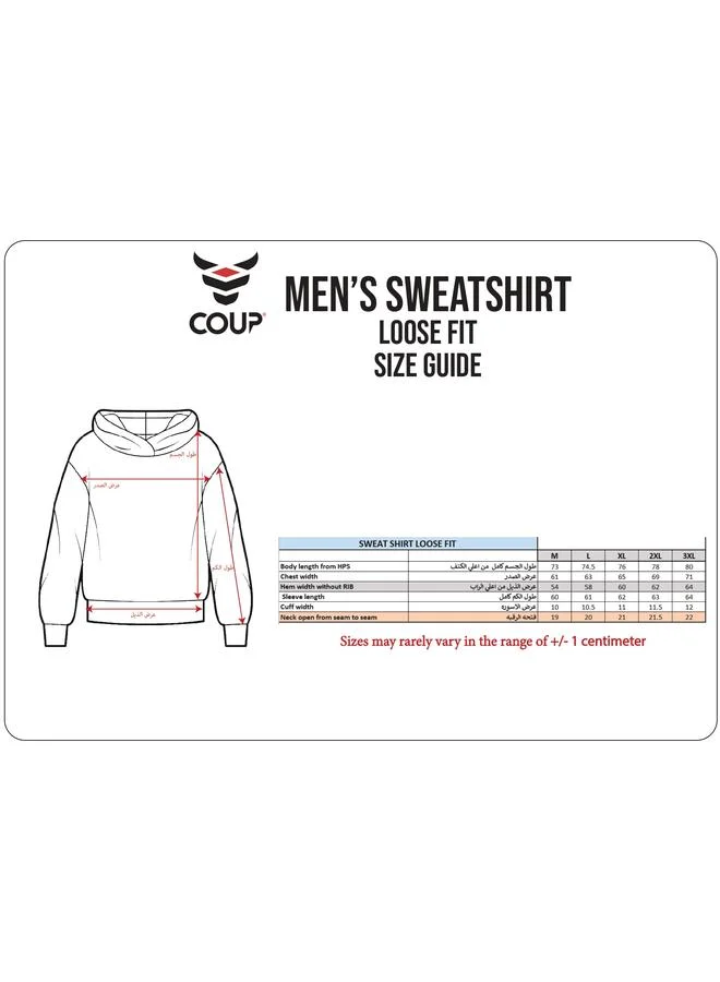 Coup Coup Mens - Front-Back Printed -Hoodie Sweatshir