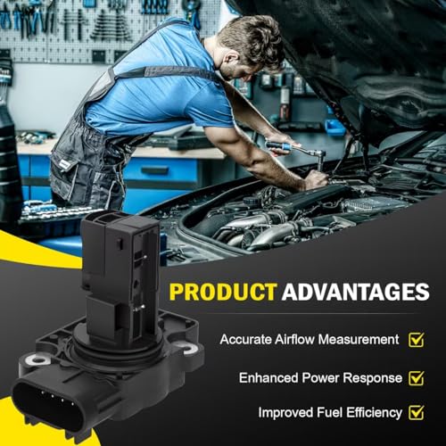 C-Tzu Mass Air Flow Meter MAF Sensor for Cadillac CTS Escalade Chevy Avalanche Silverado Suburban Tahoe GMC Sierra Yukon XL 1500 2500 - Replaces 10393948 23256991 AF10060 - Image 2