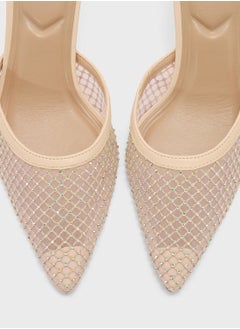 Truffle Stud Detail Dounue Strap Pump  - Image 4