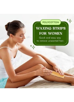 MOOM Hair Removal Wax Strips, 48 Count - Reusable & Washable Polycotton Strips for Maximum Hair Removal, Perfect for Bikini Zone, Leg, Eyebrows, Body & Face - Unisex Use  - Image 2