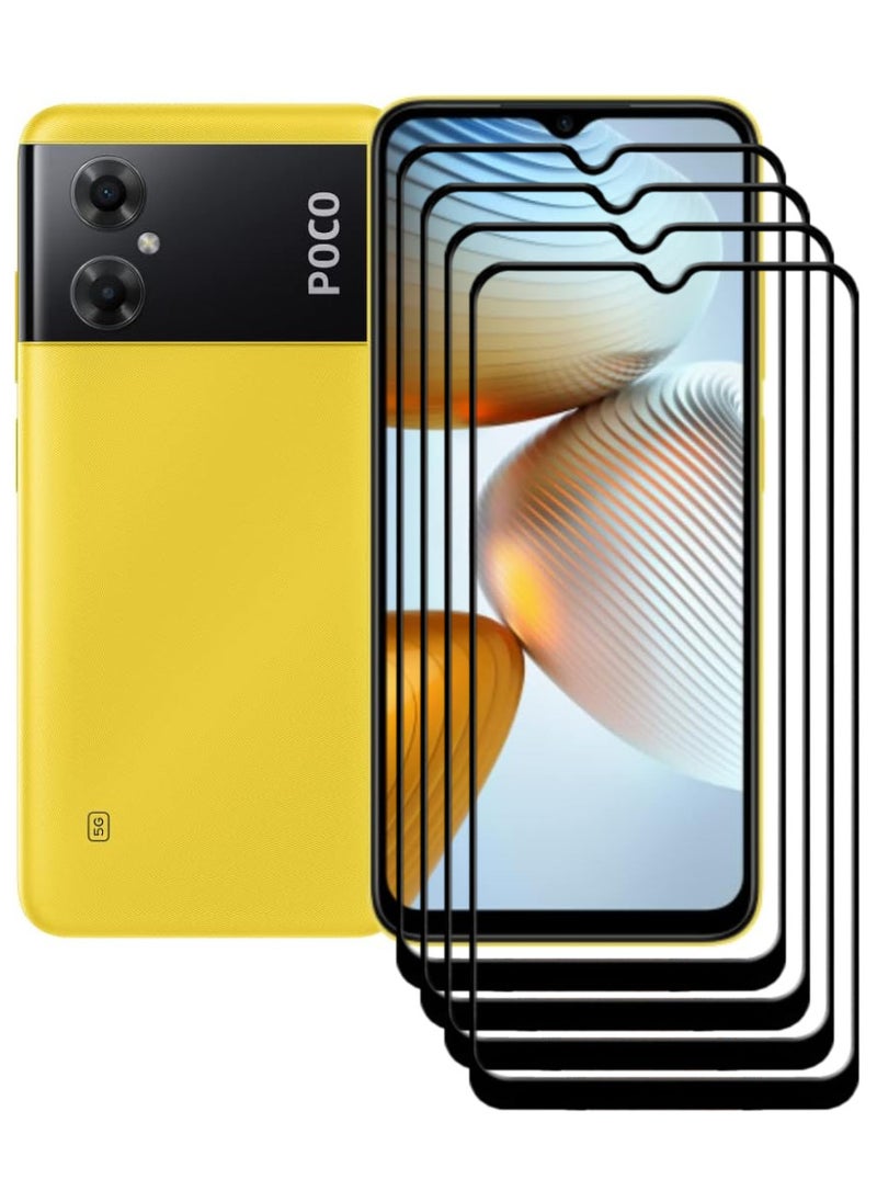 ACLIX 4 Pieces Antistatic ESD Dustproof Premium Quality High Definition Tempered Glass Screen Protector Designed For Xiaomi Poco M4 5G - Image 1